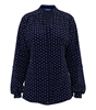 Picture of Roll Sleeve Blouse - Navy/White Ella Print