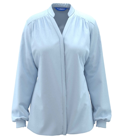 Picture of Roll Sleeve Blouse - Sky Blue