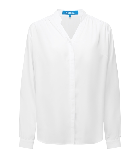 Picture of Roll Sleeve Blouse - White