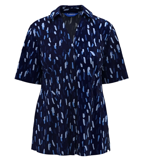 Picture of Loose Fit Blouse - Navy/Blue Amelia Print