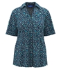 Picture of Loose Fit Blouse - Navy/Aqua Chloe Print