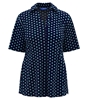 Picture of Loose Fit Blouse - Ella Navy/Aqua/White