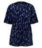 Picture of Round Neck Blouse - Navy/Blue Amelia Print