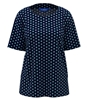 Picture of Round Neck Blouse - Navy/Aqua Ella Print