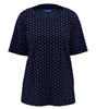 Picture of Round Neck Blouse - Ella Navy/Aqua/White