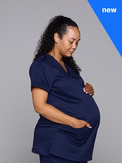 Picture of Maternity Scrub top - Navy