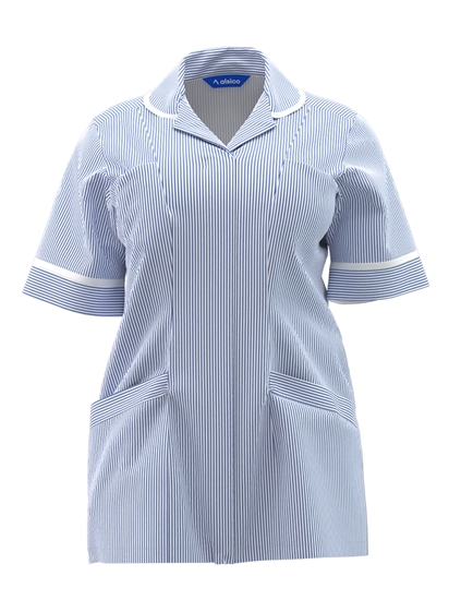 Picture of Stretch Female Stripe Tunic - Blue/White Stripe