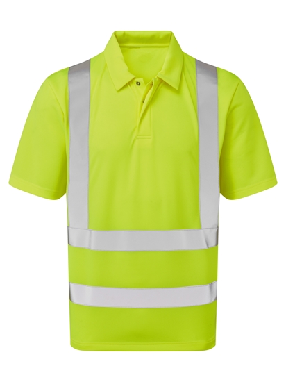 Picture of Hi-vis short sleeve polo shirt - Hi Vis Yellow