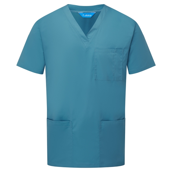 Picture of Unisex Classic Scrub Top - Turquoise