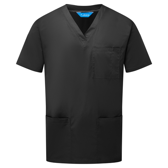 Picture of Unisex Classic Scrub Top - Black