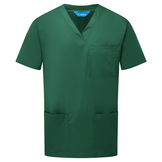 Picture of Unisex Classic Scrub Top - Bottle Green