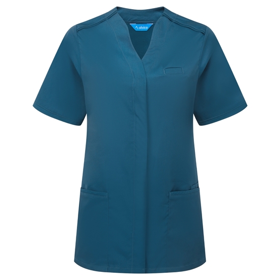 Picture of Female Notch Neck Tunic - Caribbean Blue