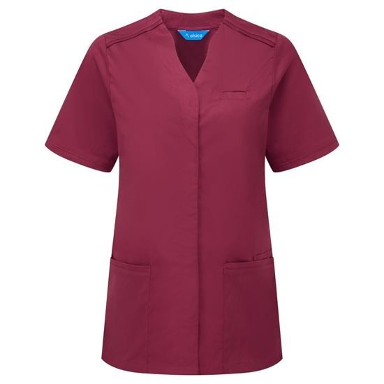 Picture of Female Notch Neck Tunic - Garnet