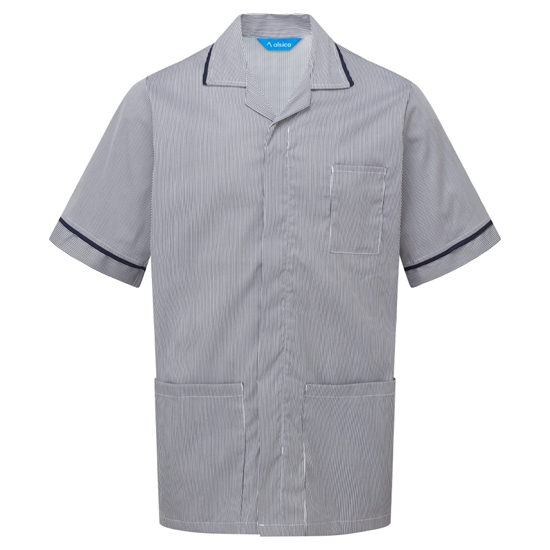 Picture of Stretch Male Tunic - Navy/White Stripe