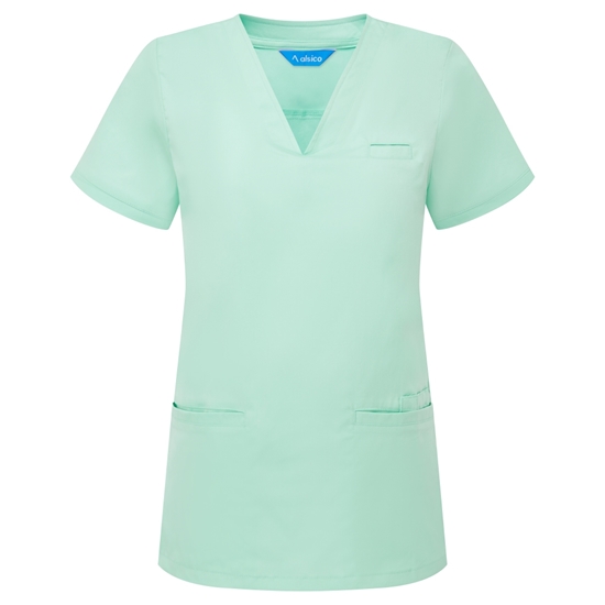 Picture of Female V-Neck Scrub Top - Eau De Nil