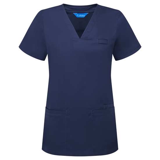 Picture of Female V-Neck Scrub Top - Navy