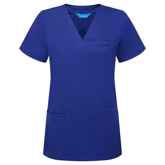 Picture of Female V-Neck Scrub Top - Royal Blue